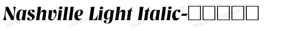 Nashville Light Italic字体转换